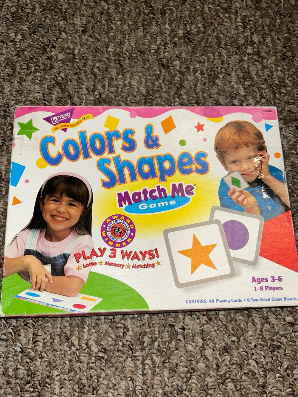 Trend Enterprises, Colors & Shapes Match Me Game, 1997, *Complete*